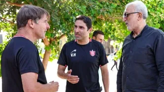 حضور مربی وحید هاشمیان در تمرین پرسپولیس