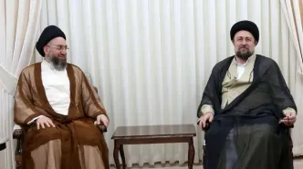 حکیم در دیدار با حسن خمینی: اگر ایران تضعیف شود، همه ضرر خواهد کرد