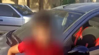 رانندگی کودک ۱۲ ساله با خودرو سواری