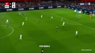 گل اول بارسلونا توسط فرمین لوپز در دقیقه 29 / بارسلونا 1 - 0 والنسیا