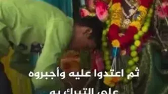افراطیون هندو، جوان مسلمان را وادار به سجده مقابل بت‌ها کردند