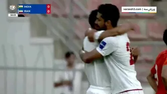ویدیو: گل اول ایران به هند توسط حسین‌زاده