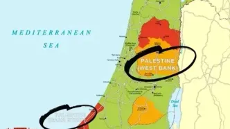 درج نام کشور فلسطین ‌در نقشه‌های بریتانیا
