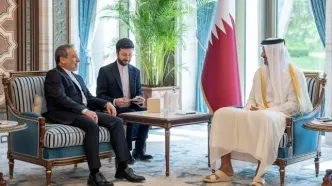 دیدار وزیر امور خارجه با امیر قطر