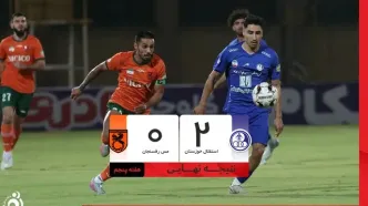 خلاصه بازی استقلال خوزستان 2 - مس رفسنجان 0 + ویدئو