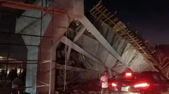 پل در حال ساخت در کربلا ریخت + جزئیات حادثه و مصدومین