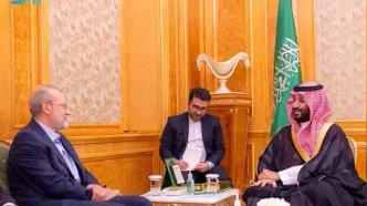 دیدار لاریجانی با بن سلمان+ جزئیات
