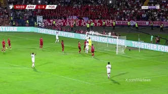 ویدیو: گل پنجم پرتغال به ارمنستان توسط ژوائو فلیکس
