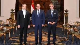 دیدار عراقچی و گروسی با رئیس جمهور مصر