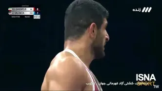 حرکات زشت کشتی‌گیر آمریکایی پس از شکست قاسمپور