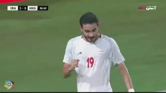 ویدیو: گل سوم تیم‌ملی امید به هنگ کنگ توسط کسری طاهری