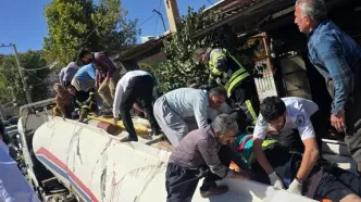 انفجار خونین یک دستگاه تانکر حمل سوخت در مریوان