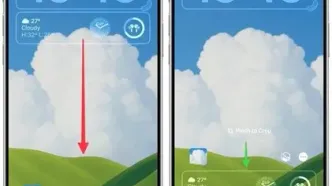 آموزش انتقال ویجت های لاک اسکرین به پایین صفحه در iOS 26