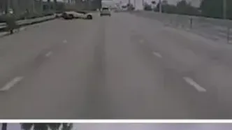 نمایش یک تصادف عجیب؛ لامبورگینی لوکس چگونه از کنترل خارج شد؟