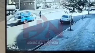 لحظه دلخراش مرگ دختر جوان بر اثر برخورد با نیسان