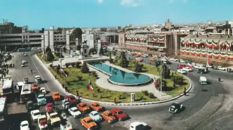 عکس میدان توپخانه تهران در دوران ناصرالدین‌ شاه