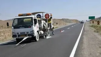 خط‌کشی ۵۵ هزار کیلومتر از محورهای مواصلاتی طی ۵ ماه