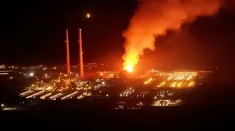 یک کارخانه آمریکایی_اسرائیلی آتش گرفت