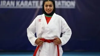 ستایش قانعی نخستین مدال طلایی کاراته ایران در آسیا را برد