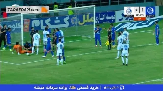 رد ضربه رامین رضاییان روی پیشانی بازیکن حریف