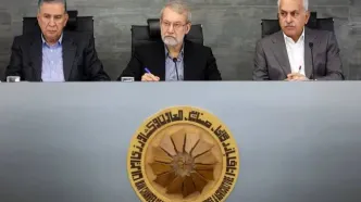حضور لاریجانی در جلسه اتاق بازرگانی