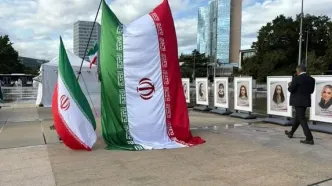 برگزاری نمایشگاه عکس شهدای ایرانی حملات رژیم صهیونیستی در مقابل دفتر سازمان ملل در ژنو