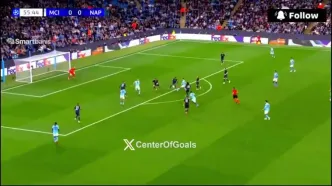 ویدیو:  گل اول منچستر سیتی به ناپولی توسط ارلینگ هالند
