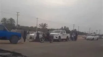 تصاویری از محل شهادت دو نیروی پلیس در زاهدان + فیلم