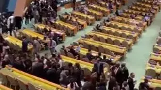 خالی شدن سالن هنگام سخنرانی نتانیاهو در مجمع عمومی سازمان ملل