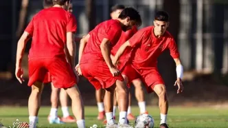 تمرین متنوع پرسپولیس پیش از بازی با اردکانی‌ها