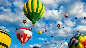 لحظه سقوط وحشتناک بالن تفریحی با 21 مسافر