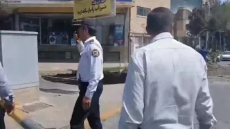 شکاف ۱۵ متری در قلب اصفهان! خیابان نشاط فروریخت