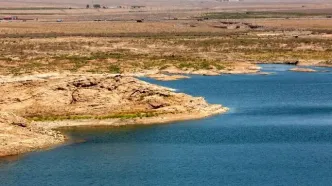 تصاویر؛ بحران آب در قم؛ سد ۱۵ خرداد تقریباً خالی شد