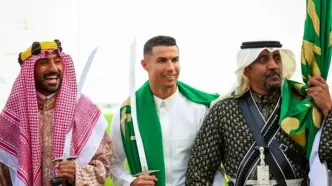 رونالدو در روز ملی عربستان/عکس