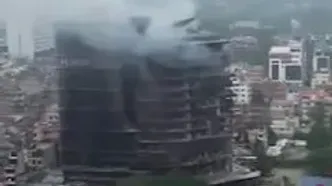 ببینید؛ هتل هیلتون کاتماندو در آتش اعتراضات سوخت