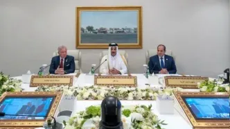 تماس تصویری رهبران قطر، اردن و مصر با سران فرانسه، انگلیس و کانادا