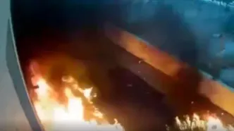 لحظه برخورد پهپاد یمنی به یک هتل در اسرائیل
