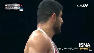 ببینید؛ حرکات زشت کشتی‌گیر آمریکایی پس از شکست کامران قاسمپور