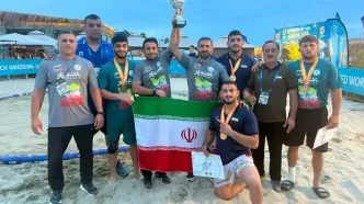 قهرمانی تیم ملی کشتی ساحلی جوانان در رقابت‌های جهانی یونان