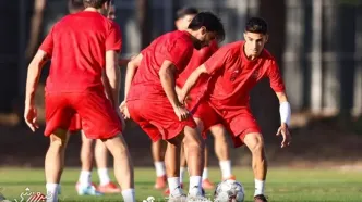 تمرین متنوع پرسپولیس پیش از بازی با اردکانی‌ها