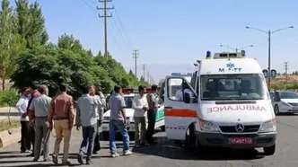 لحظه واژگون شدن آمبولانس در مازندران