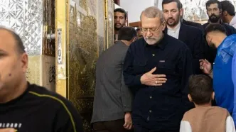 لاریجانی به حرم مطهر امام رضا (ع) رفت