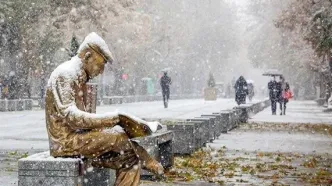 بارش برف در تهران!