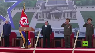 ببینید؛ بیل زدن کیم جونگ اون در ساخت بنای یادبود سربازان