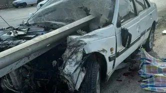 مرگ تلخ زن جوان در تصادف شدید با گاردریل