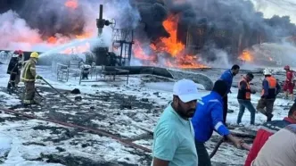 انفجار مهیب مخازن سوخت در غزه
