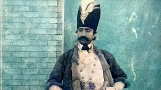 کاریکاتور ناصرالدین‌شاه در یک مجله انگلیسی
