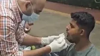 ببینید؛ دررفتگی ناگهانی فک یک مسافر هنگام خمیازه