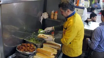 عکس عجیب از فاکتور قیمت یک ساندویچ فلافل در کیش