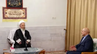 دیدار قالیباف با مکارم شیرازی